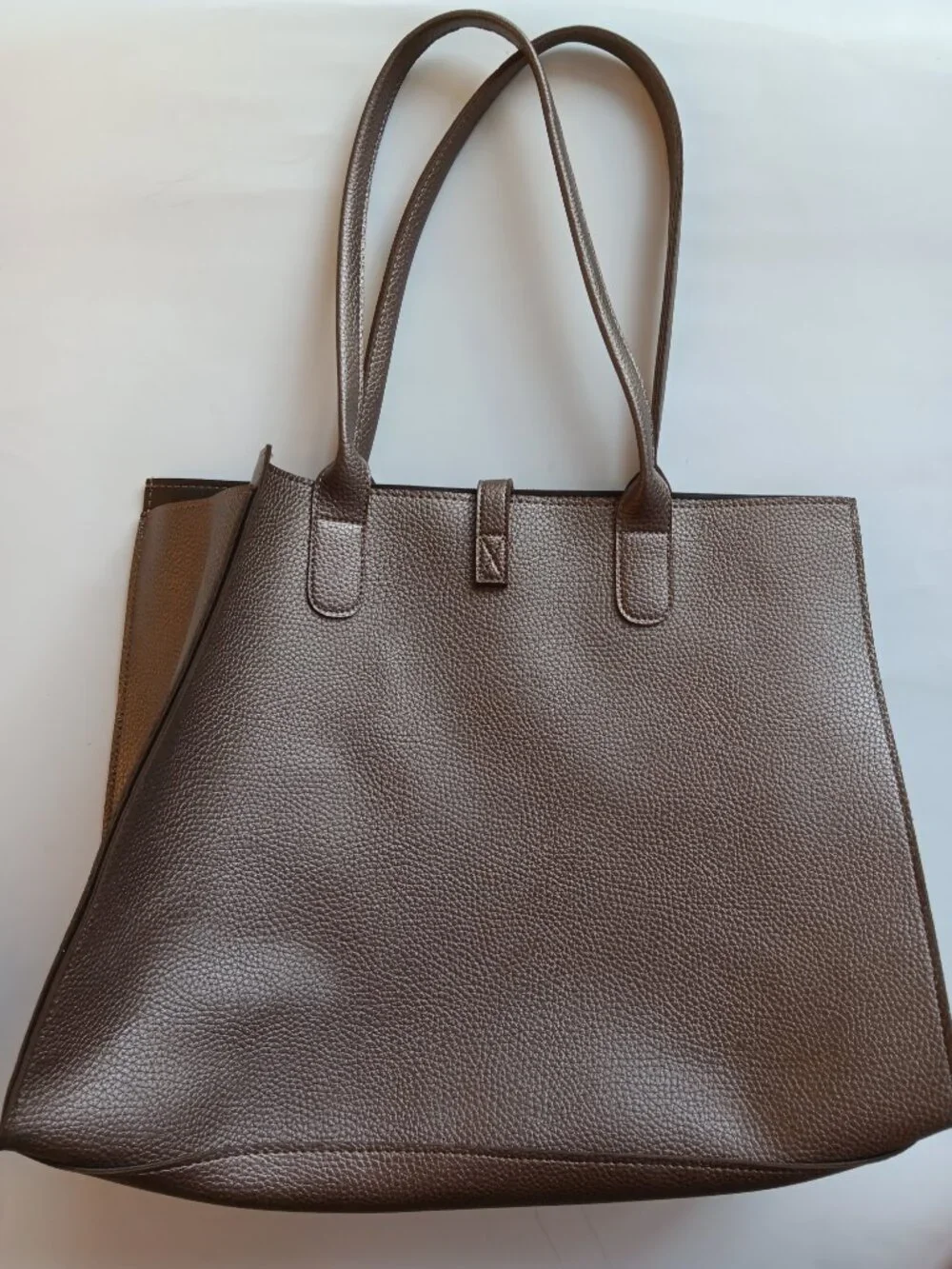 Ulta Beauty Metallic Bronze Textured Tote Bag